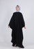 Pleated Abaya black